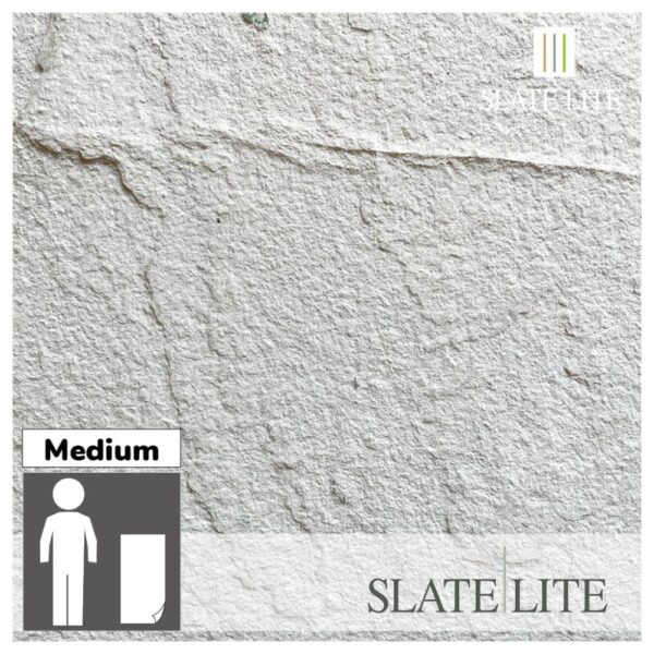 размер на каменен декор за стена Italian White Slate-Lite