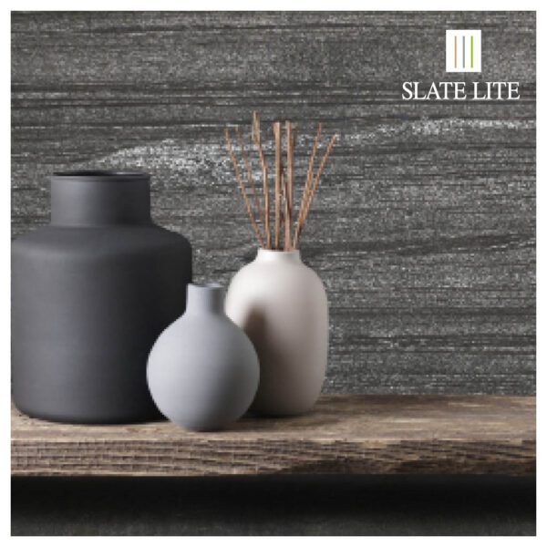 Приложнеие на каменен декор от естествени камъни Monsoon Black Slate-Lite