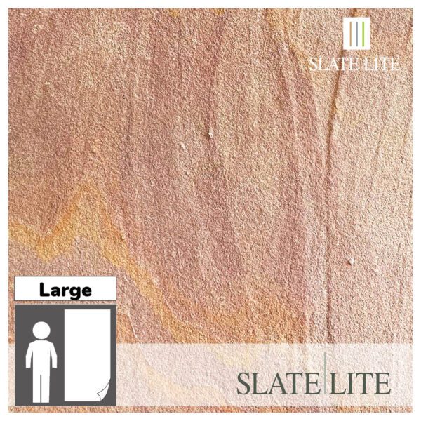 Размери на каменен декор от естествени камъни Rainbow Slate-Lite