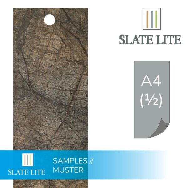 Размери на каменен декор от естествени камъни Rainforest Brown Slate-Lite