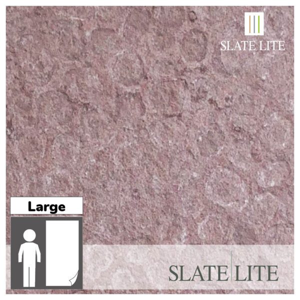 Размери на каменен декор от естествени камъни Red Shell Slate-Lite