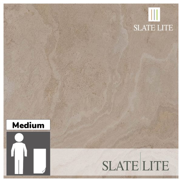 Размери на каменен декор от естествени камъни Tan Slate-Lite