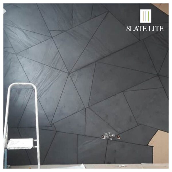 Пирложение на каменен декор от естествени камъни Terra Noir Diagonal Slate-Lite