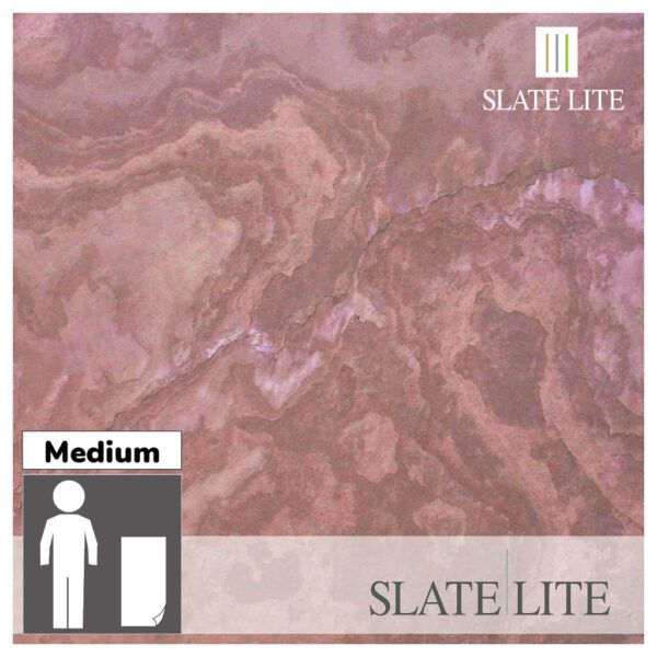 Размер на каменен декор от естествени камъни Terra Rosso Slate-Lite