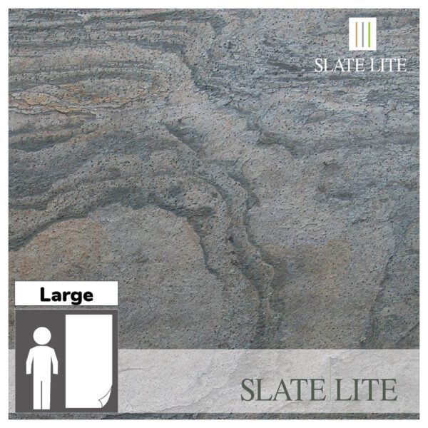 размер на каменен декор за стена Verde Gris Marble Slate-Lite