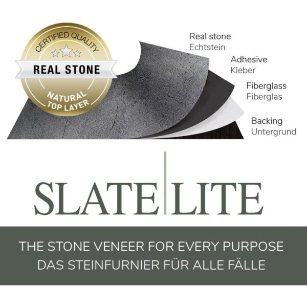 каменен декор от естествени камъни Verde Slate-Lite