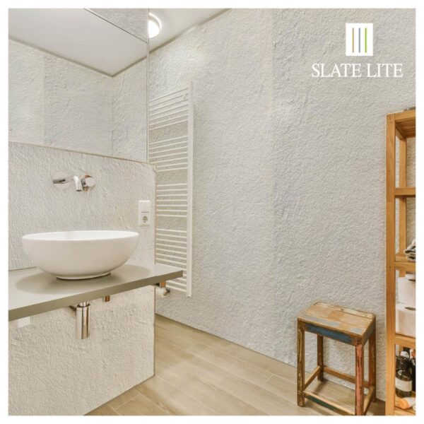 Приложение на каменен декор от естествени камъни White Sparkle Slate-Lite