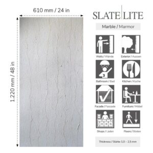 Размери на каменна фасада Silvia Marble Slate-Lite