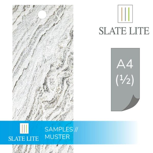 Размери на каменна фасада Slate-Lite Arctic White