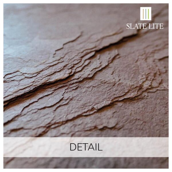 детайл на каменен декор от естествени камъни Terra Rosso Slate-Lite