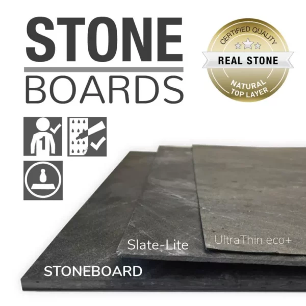 масивен полупрозрачен каменен фурнир D Black 45 Stoneboard